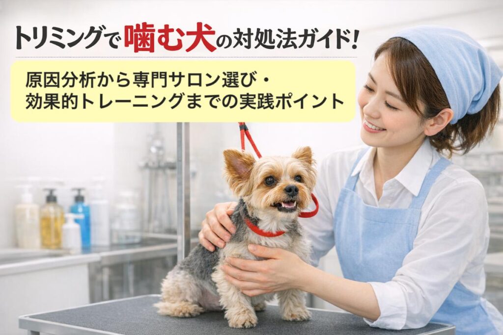 トリミングで噛む犬の対処法ガイド！原因分析から専門サロン選び・効果的トレーニングまでの実践ポイント