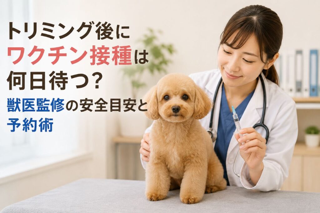 トリミング後にワクチン接種は何日待つ？獣医監修の安全目安と予約術