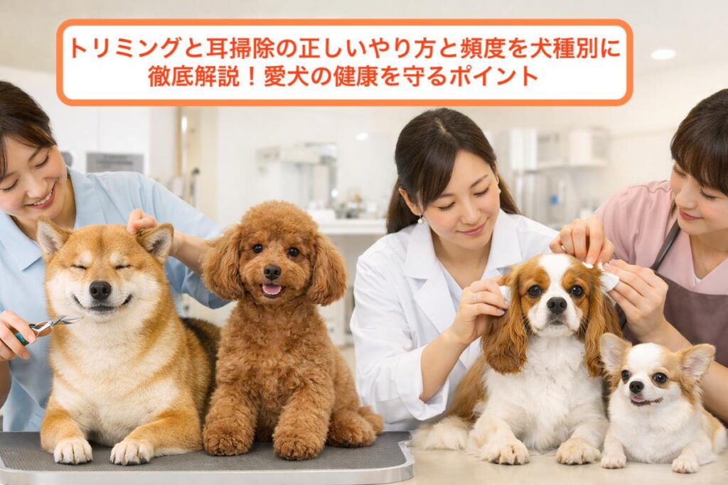トリミングと耳掃除の正しいやり方と頻度を犬種別に徹底解説！愛犬の健康を守るポイント