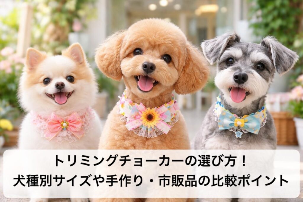 トリミングチョーカーの選び方!犬種別サイズや手作り・市販品の比較ポイント
