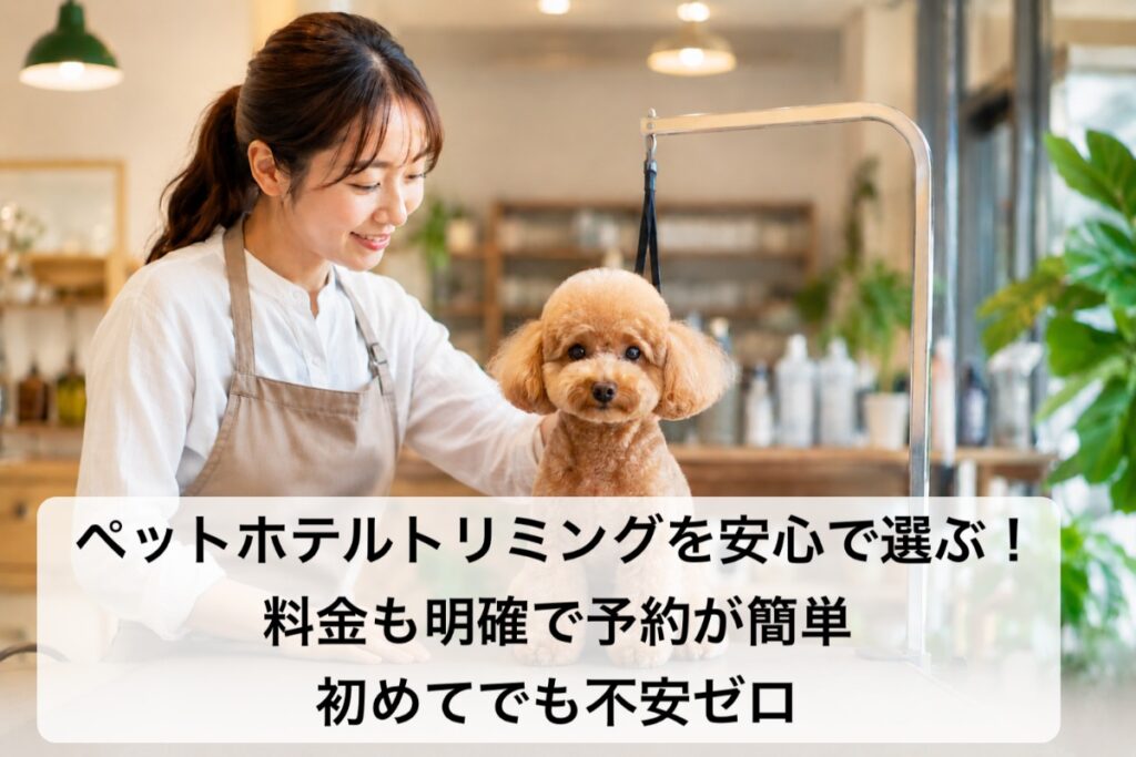 ペットホテルトリミングを安心で選ぶ!料金も明確で予約が簡単、初めてでも不安ゼロ
